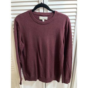 Hawker Rye 95/5 Cotton Cashmere Blend Maroon Red Mens Crewneck Sweater Size M